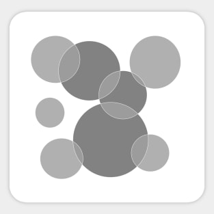 grey circles Sticker